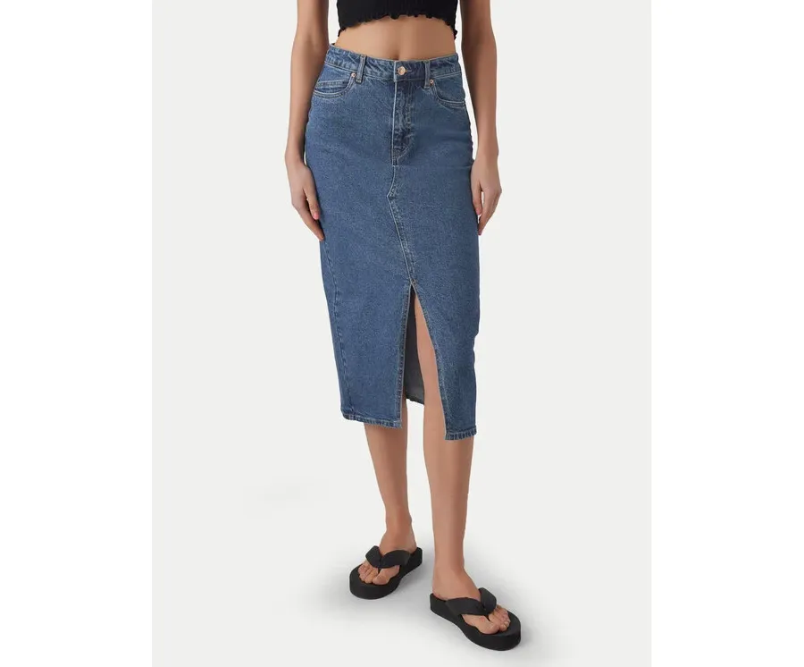 obrazek 1 Vero Moda Spódnica jeansowa Veri 10295731 Niebieski Regular Fit