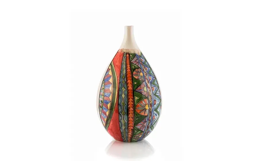 obrazek 1 Piękny ceramiczny wazon o obłym kształcie