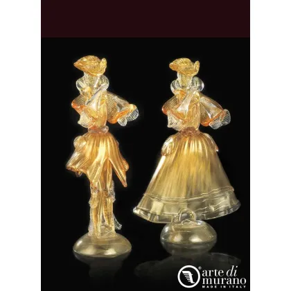 Zdjęcie Złote weneckie statuetki z kolekcji Goldoni ze szkła Murano