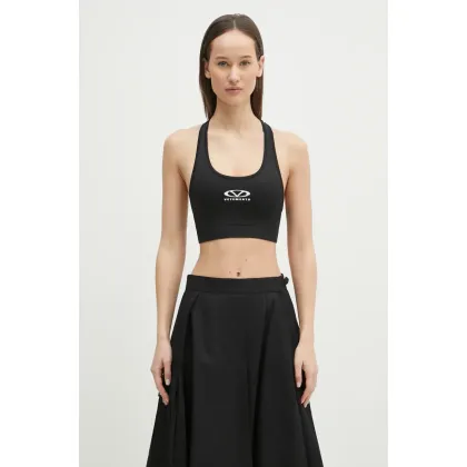 Zdjęcie VETEMENTS biustonosz sportowy Oval Logo kolor czarny WA66TO210B