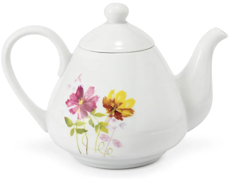 obrazek 2 Elegancki porcelanowy czajniczek zdobiony kwiatowym ornamentem z kolekcji Paloucek z Loucek – Leander