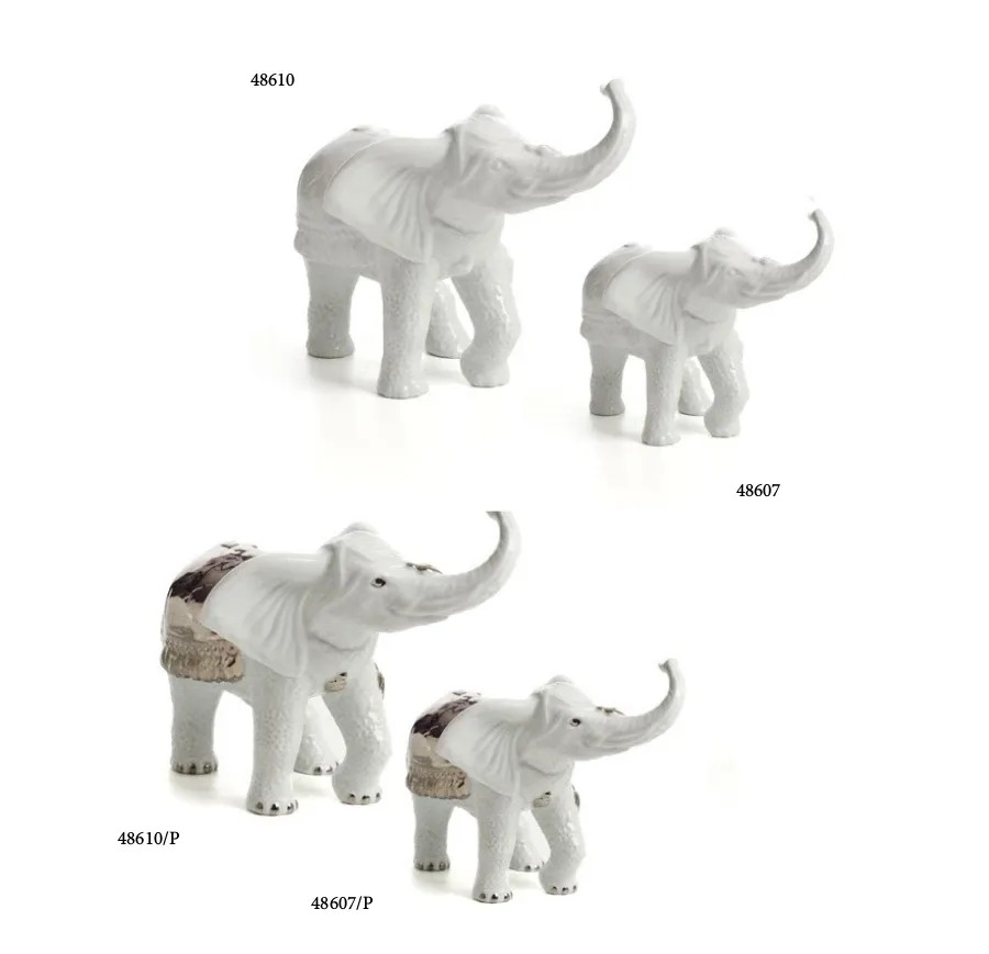 obrazek 3 Porcelanowa figurka słonia w trzech wersjach kolorystycznych