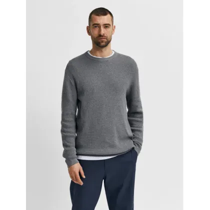Zdjęcie Selected Homme Sweter Rocks 16079776 Szary Regular Fit