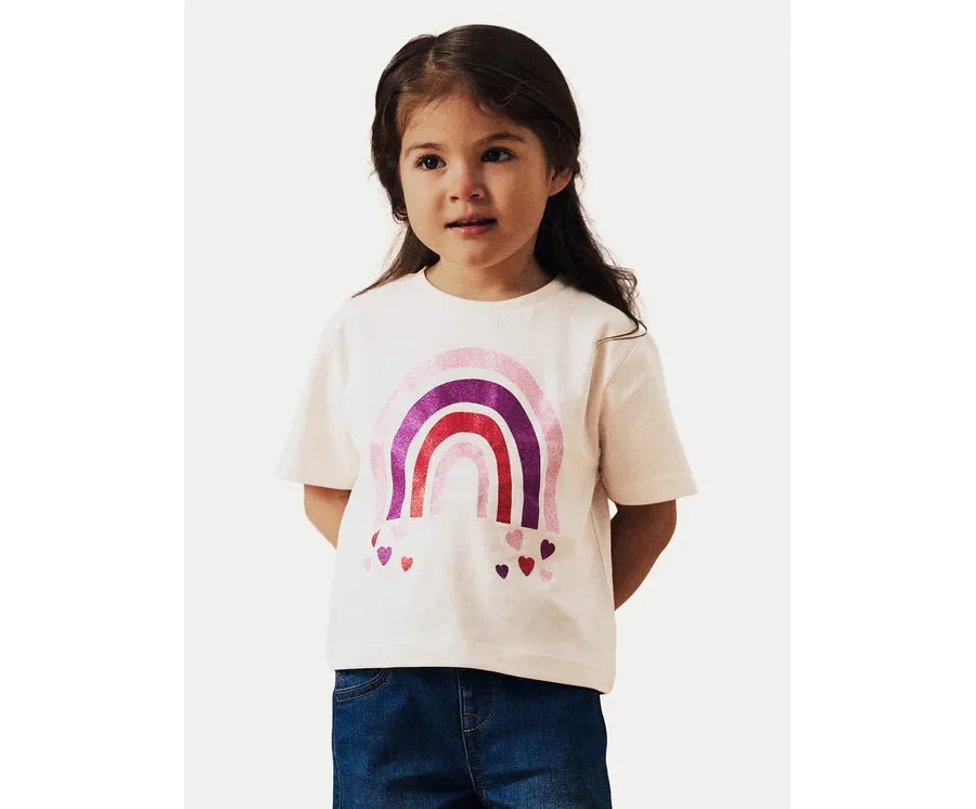 obrazek 1 NAME IT T-Shirt Betria 13238045 Écru Regular Fit