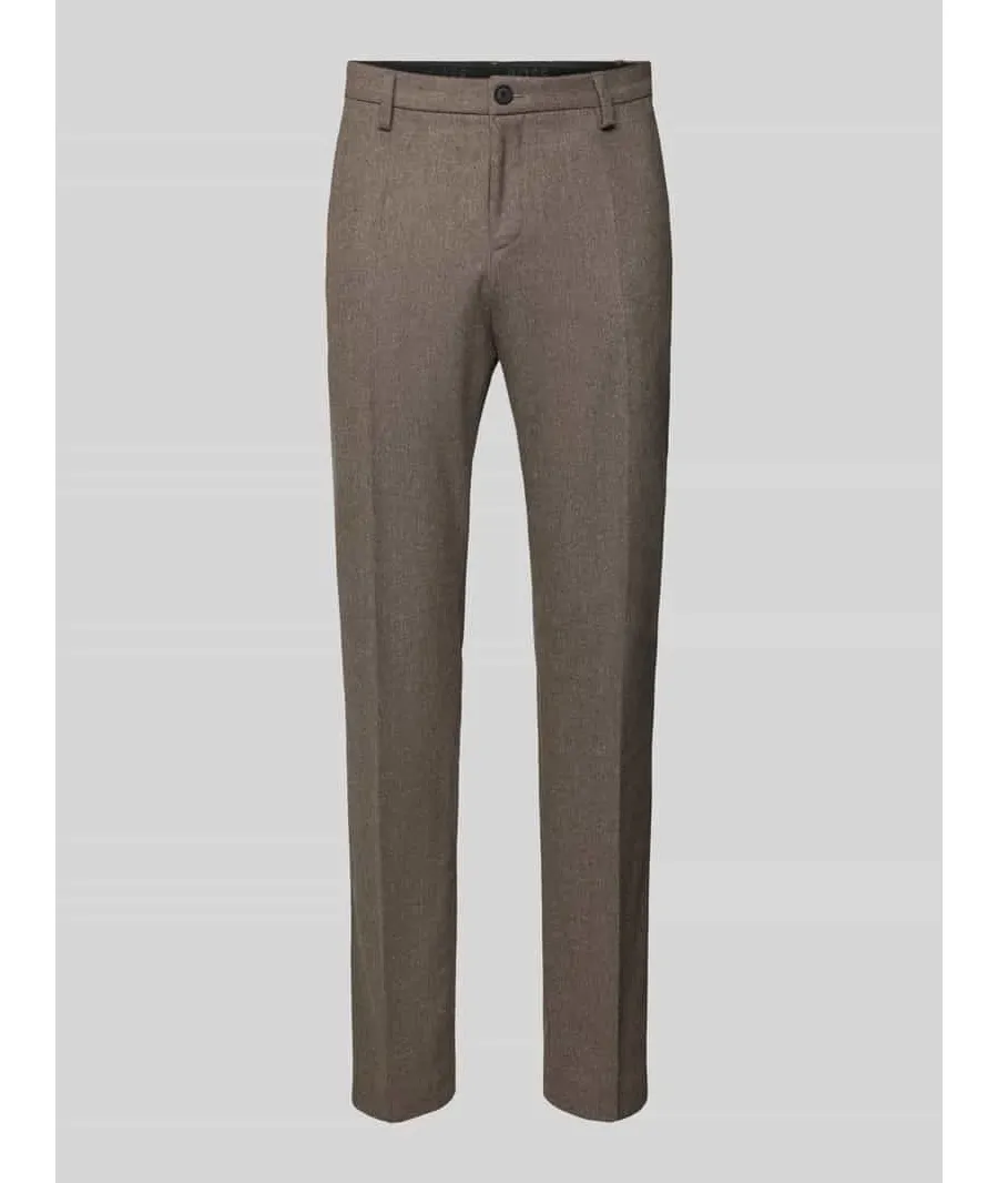 obrazek 1 Spodnie do garnituru o kroju slim fit w kant model ‘Genius’