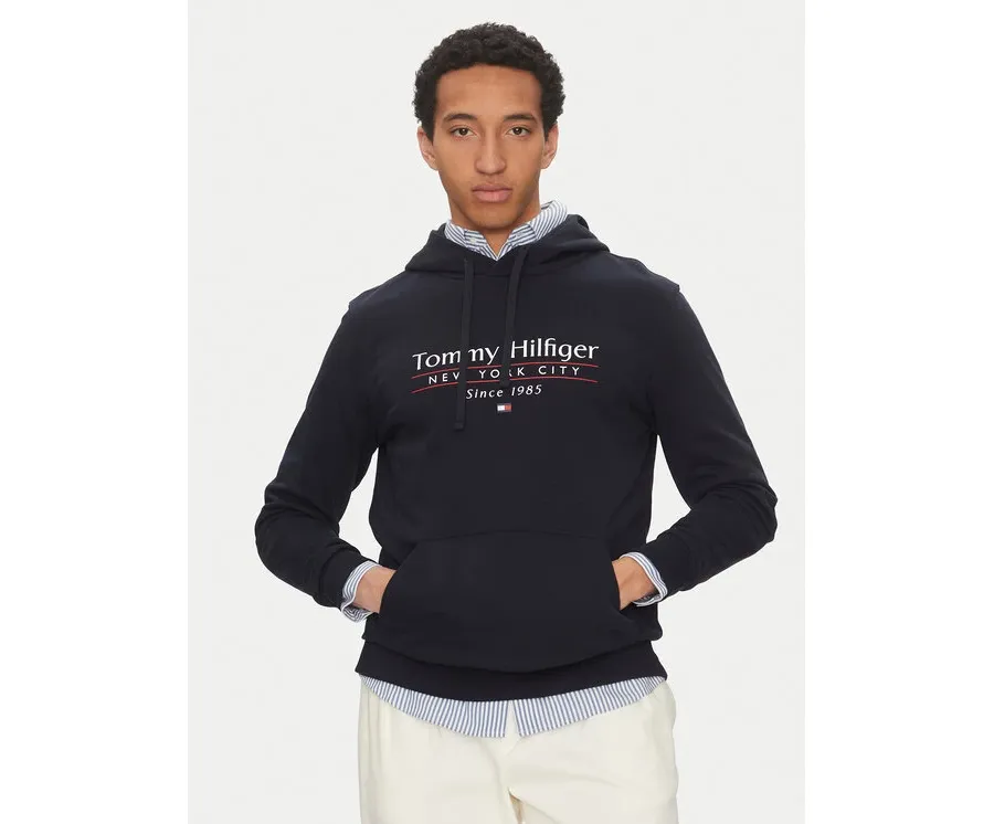 obrazek 1 Tommy Hilfiger Bluza Center Stack MW0MW38672 Granatowy Regular Fit