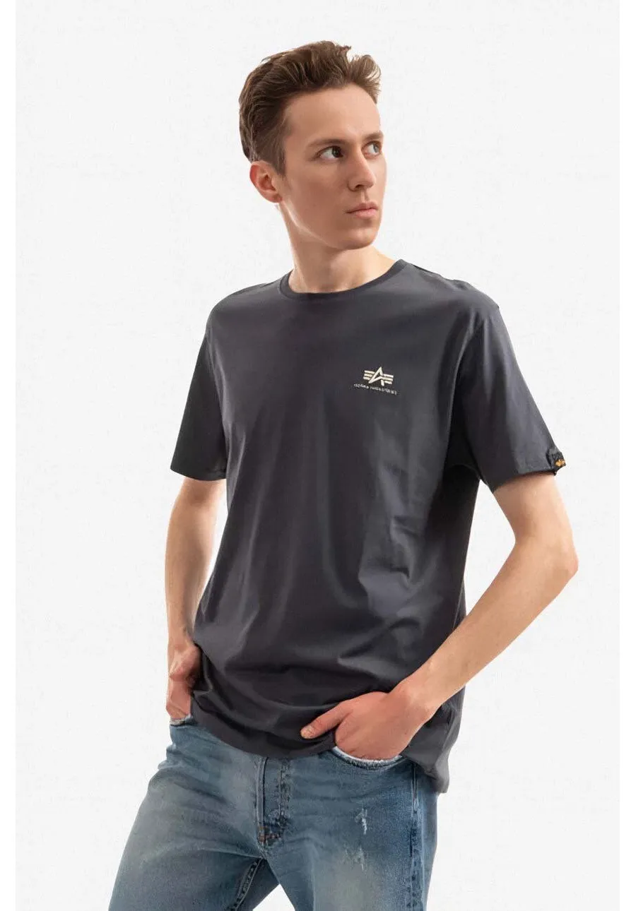 obrazek 1 Alpha Industries t-shirt bawełniany męski kolor szary z nadrukiem