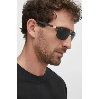 Zdjęcie Ray-Ban okulary przeciwsłoneczne męskie kolor czarny 0RB3737
