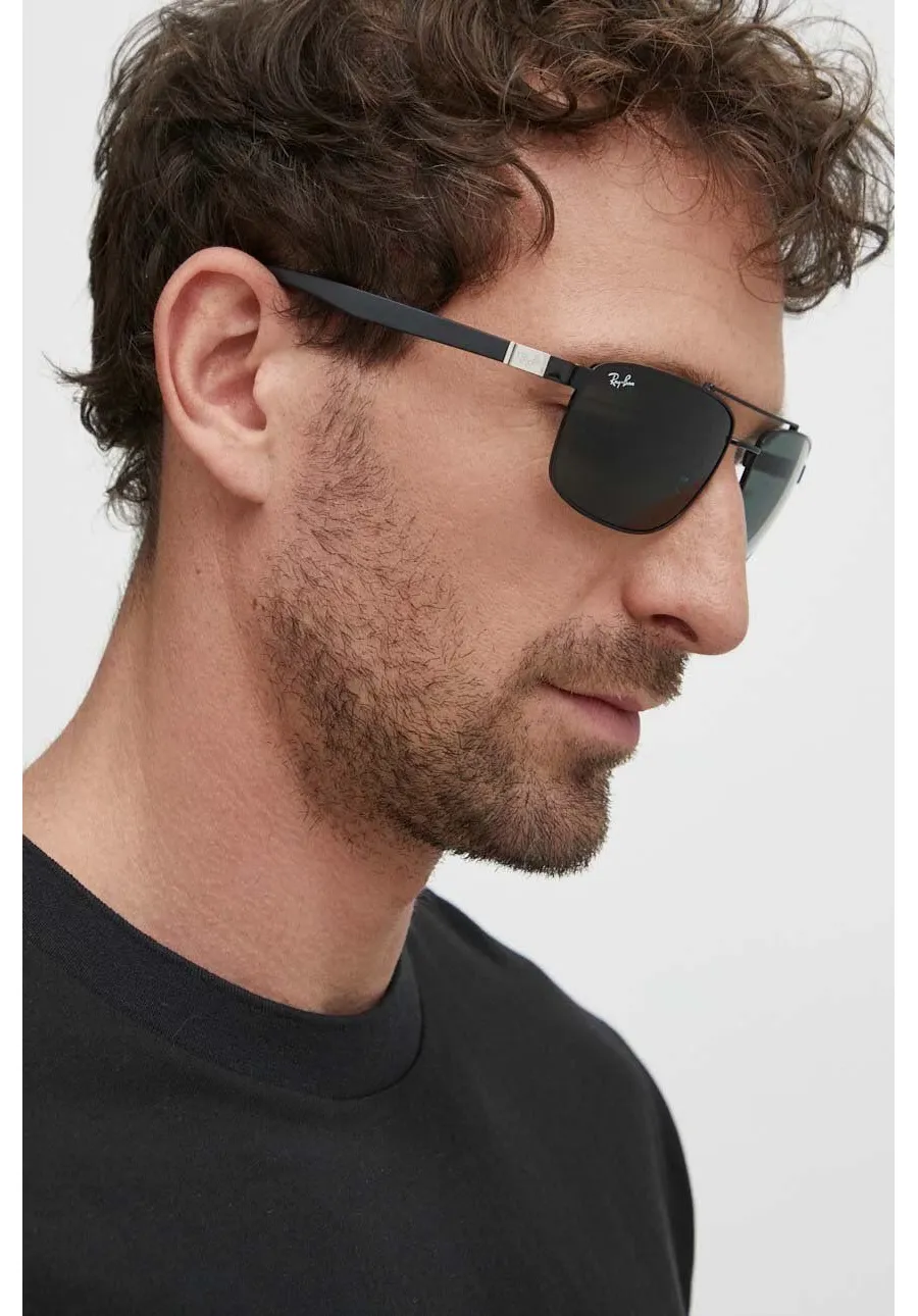obrazek 1 Ray-Ban okulary przeciwsłoneczne męskie kolor czarny 0RB3737