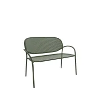 Picture A unique Les Arcs aluminum bench in green color for the garden or terrace