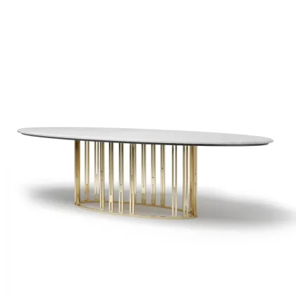 Zdjęcie Stylowy włoski stół jadalniany z marmurowym blatem