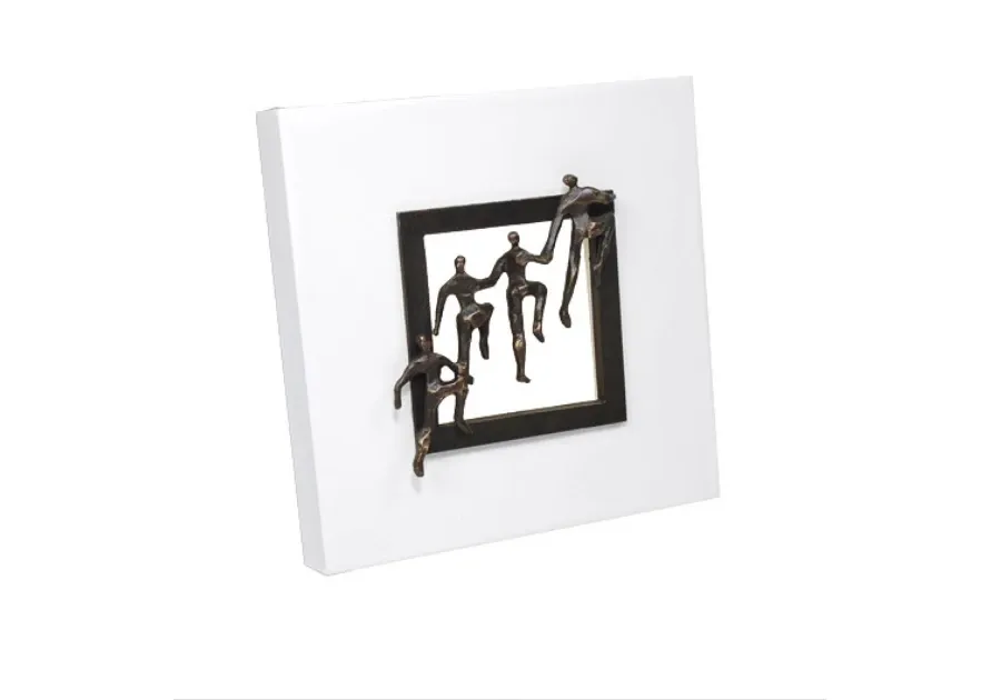 obrazek 1 Elegancki obrazek z brązu i porcelany 