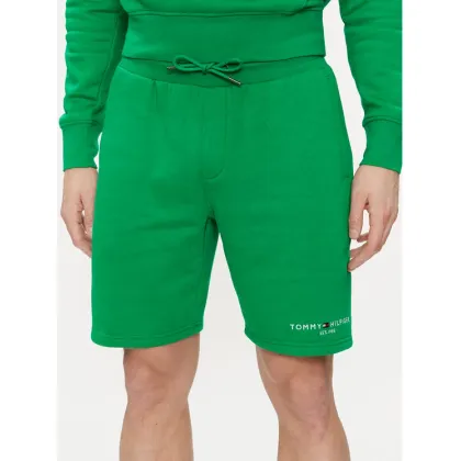 Zdjęcie Tommy Hilfiger Szorty sportowe Logo MW0MW34201 Zielony Regular Fit