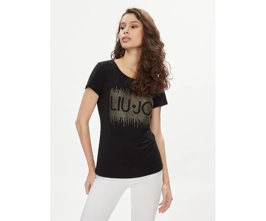 obrazek 1 Liu Jo T-Shirt VA4154 JS360 Czarny Regular Fit