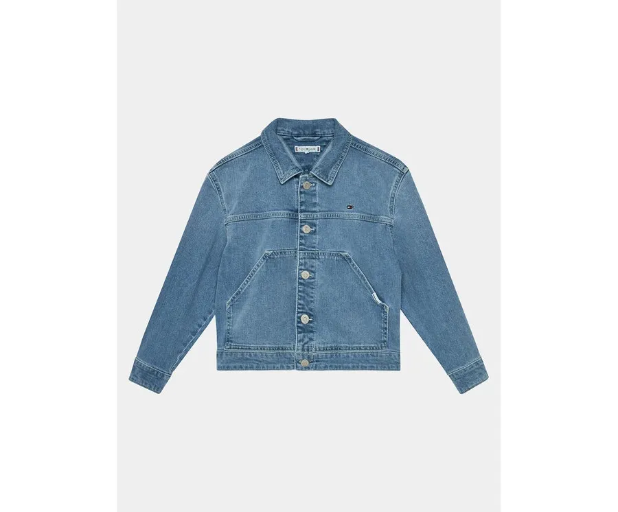 obrazek 1 Tommy Hilfiger Kurtka jeansowa Denim Trucker Jacket KG0KG07798 Niebieski Slim Fit