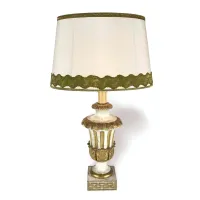 Picture Antica Impero wooden table lamp made of a vase