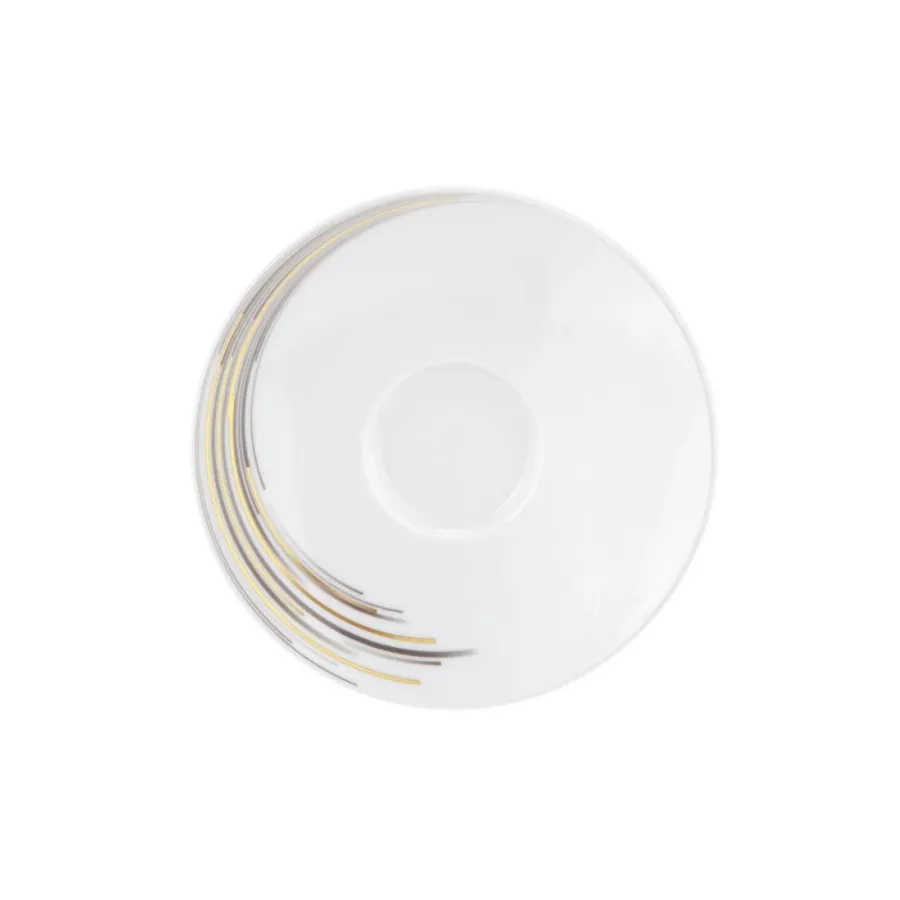 obrazek 1 Pięknie zdobiony porcelanowy spodek w stylu nowoczesnym - Seltmann Weiden