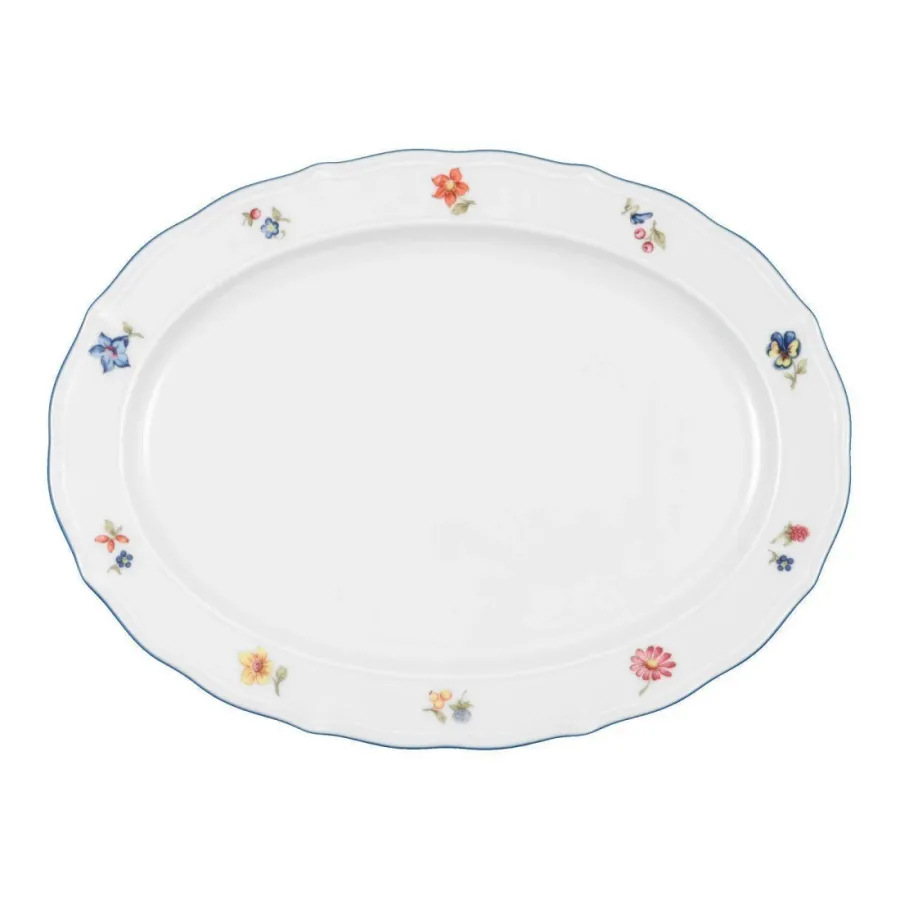 obrazek 1 Piękny porcelanowy owalny półmisek 31x23 cm w stylu klasycznym – Seltmann Weiden