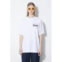 Zdjęcie Aries longsleeve bawełniany Temple LS Tee kolor biały z nadrukiem