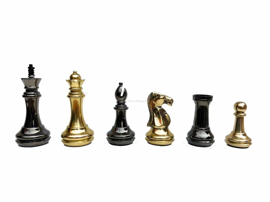 obrazek 8 Ekskluzywny zestaw mosiężnych szachów Staunton - The Chess Empire