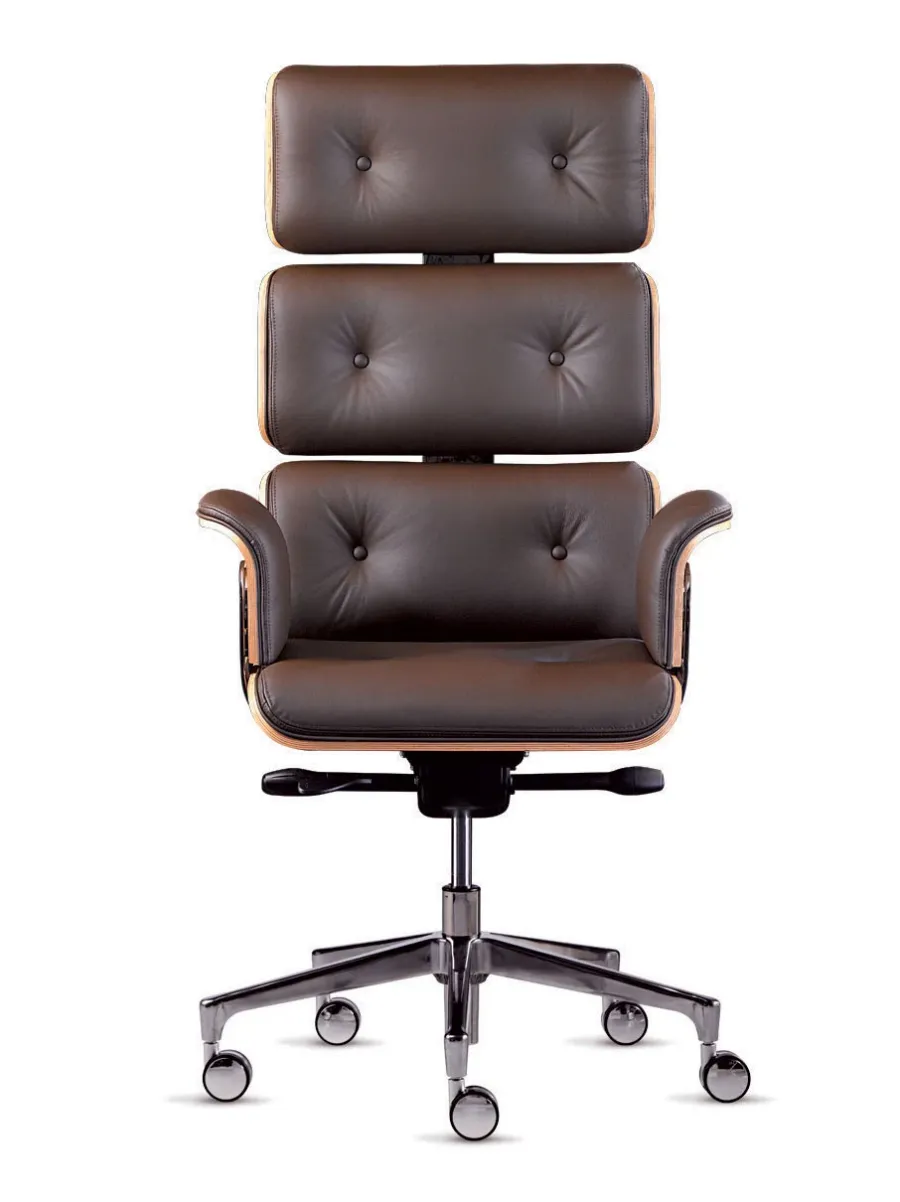 obrazek 6 Włoski designerski skórzany fotel do gabinetu - wersja chrome