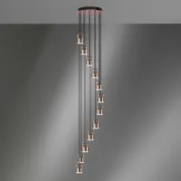 Picture Luxurious pink and gold hanging lamp from an Italian manufacturer