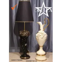 Picture A chic black ceramic lamp decorated with Swarovski crystals