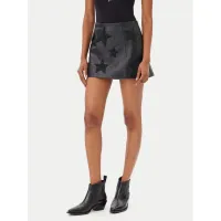 Zdjęcie One Teaspoon Spódnica skórzana Embellished Star 27138 Czarny Regular Fit