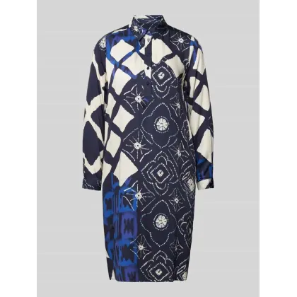 Zdjęcie Sukienka o długości do kolan z wykładanym kołnierzem