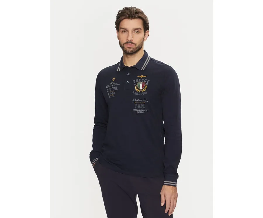 obrazek 1 Aeronautica Militare Polo 242PO1828P310 Granatowy Regular Fit