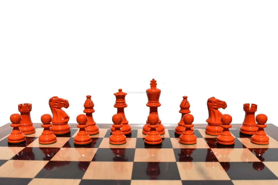 obrazek 5 Pomarańczowo-białe pionki do królewskiej gry idealne na podarunek - The Chess Empire