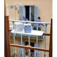 Zdjęcie Biała podstawka na donice Urbn Balcony z aluminium do ogrodu lub na taras