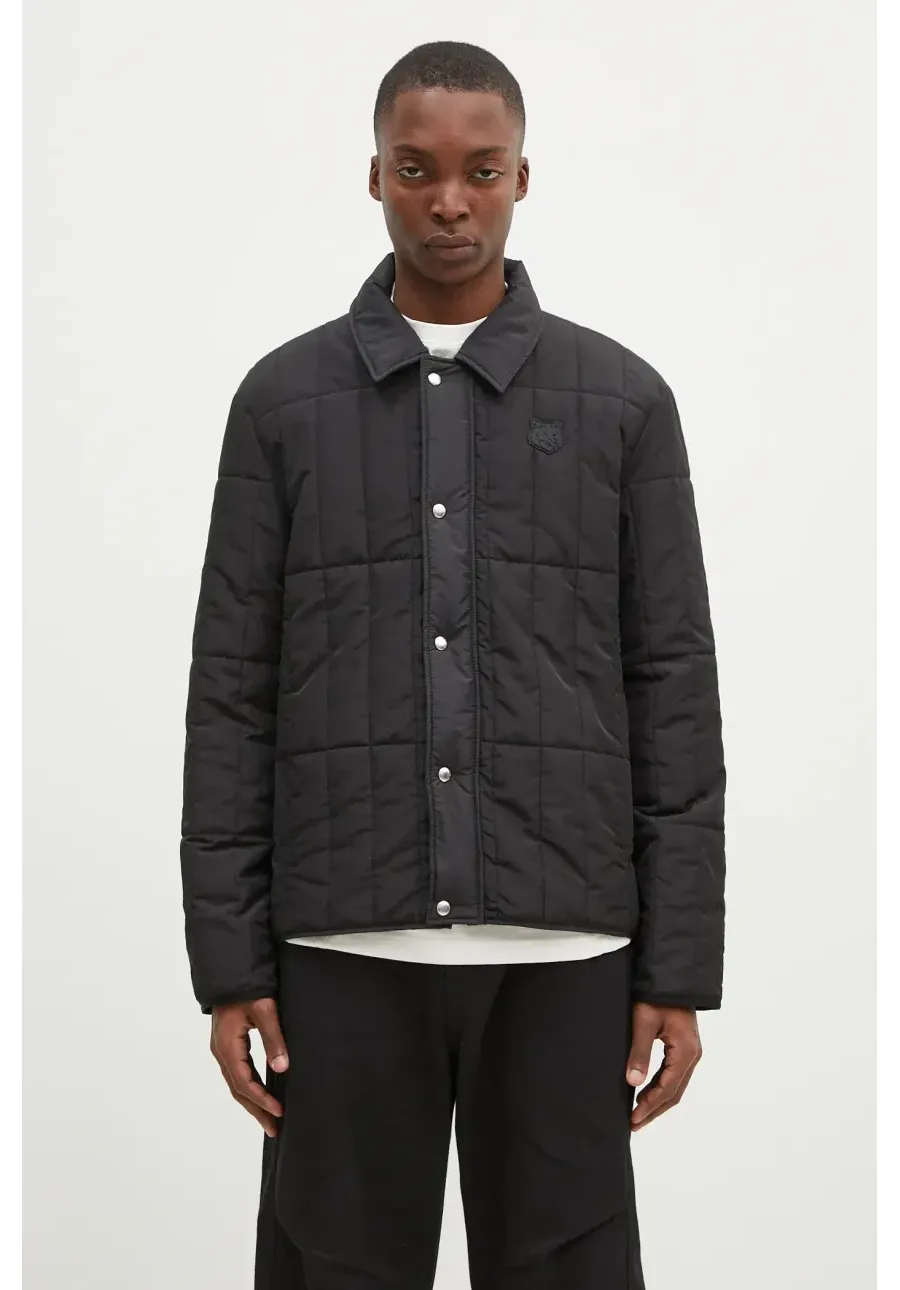 obrazek 1 Maison Kitsuné kurtka Quilted Blouson męska kolor czarny przejściowa NM02104WQ4042
