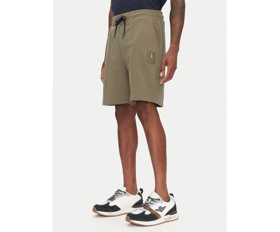 obrazek 1 Aeronautica Militare Szorty sportowe 251BF020F584 Khaki Regular Fit