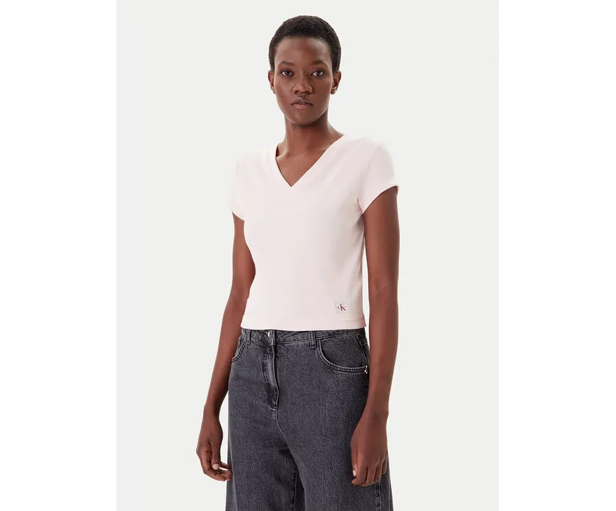 obrazek 1 Calvin Klein Jeans T-Shirt LV047C910G Różowy Regular Fit