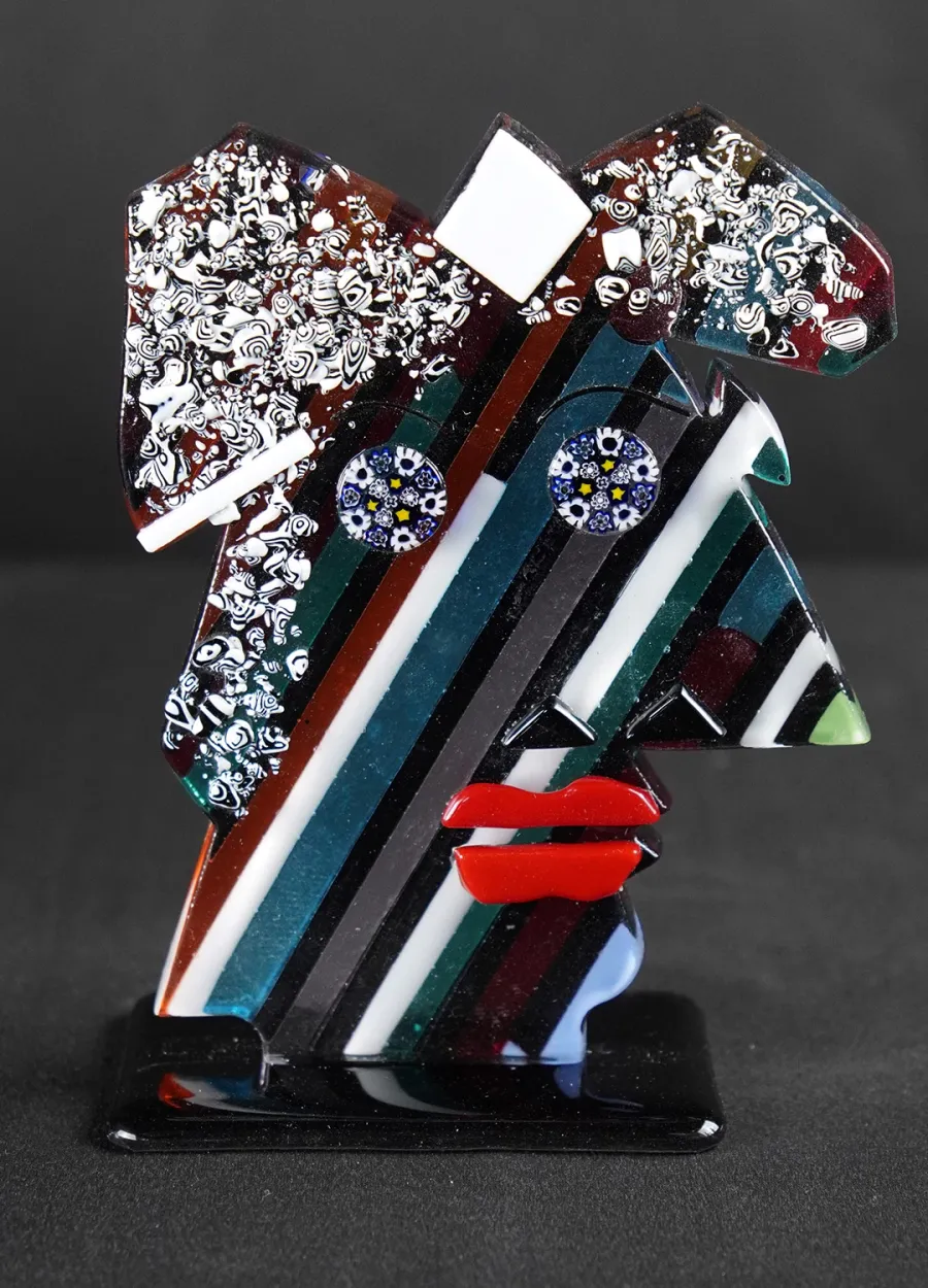 obrazek 1 Abstrakcyjna rzeźba pop-art Picasso w szkle Murano