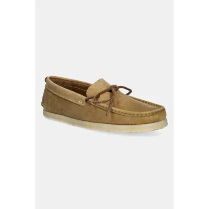 Zdjęcie Clarks Originals mokasyny skórzane Godney Mocc męskie kolor zielony 26180762
