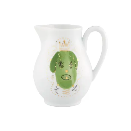 Picture Folkifunki porcelain milk jug with a unique green motif - Vista Alegre