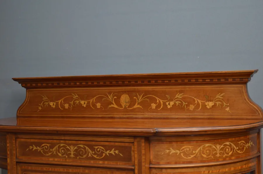 obrazek 7 Oszałamiająca edwardiańska, mahoniowa i inkrustowana witryna/gablota