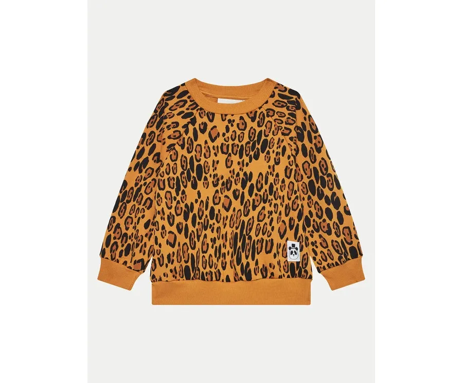 obrazek 1 Mini Rodini Bluza Basic Leopard 1000014413 Brązowy Regular Fit MINI RODINI