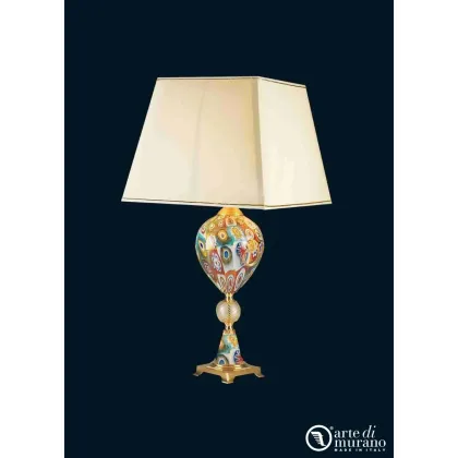 Zdjęcie Urokliwa lampa stołowa do salonu ze szkła Murano