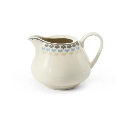 Zdjęcie Porcelanowy dzbanuszek na mleko zdobiony subtelnym geometrycznym motywem - Leander