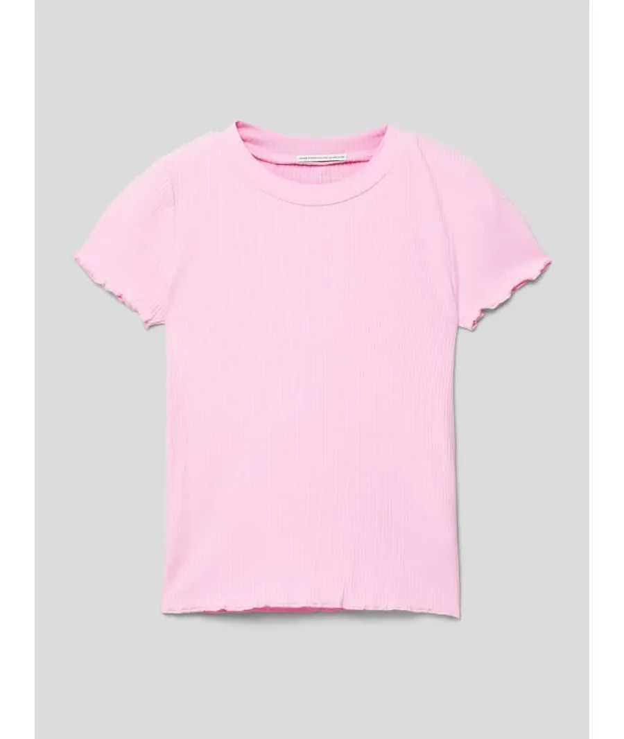 obrazek 1 T-shirt z drobnym prążkowaniem