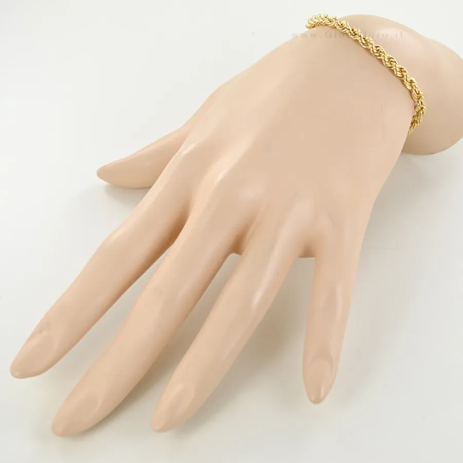 obrazek 3 Elegancka bransoletka unisex z żółtego złota