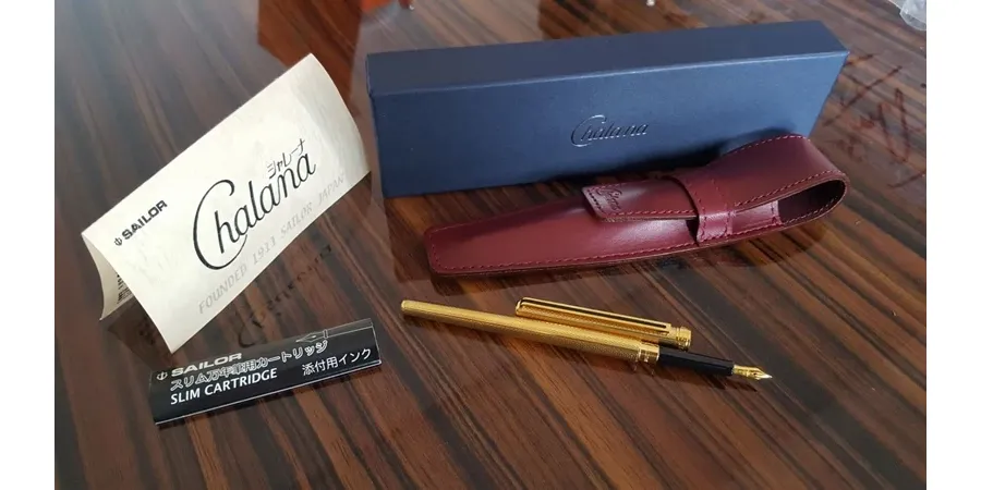 obrazek 3 Sailor Chalana Barley Black Pióro Wieczne Pozłacane 24k
