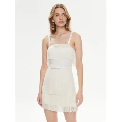 Zdjęcie Elisabetta Franchi Sukienka koktajlowa AB-635-42E2 Biały Regular Fit