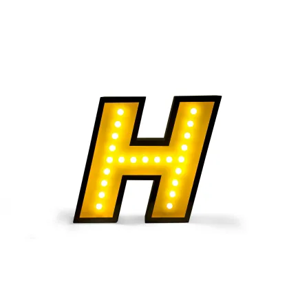 Zdjęcie Fantastyczna świecąca litera H