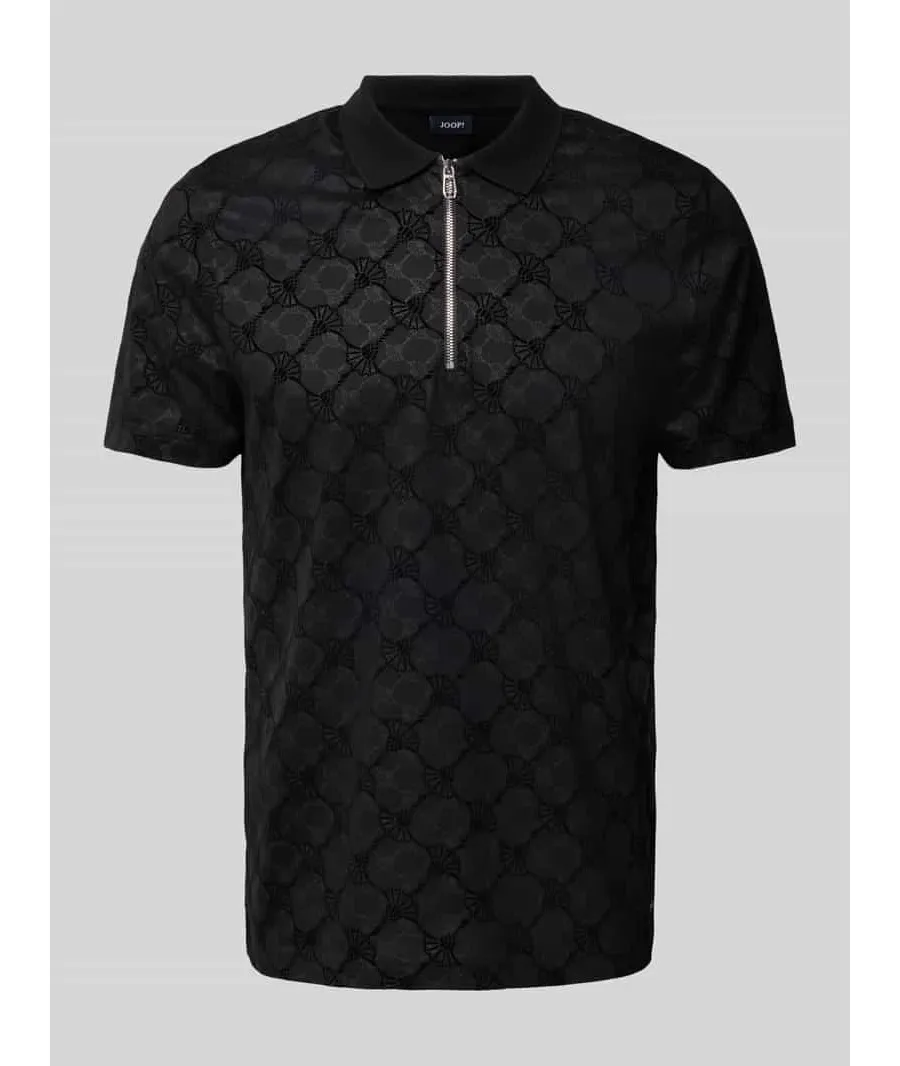 obrazek 1 Koszulka polo o kroju slim fit z zamkiem błyskawicznym model ‘Benito’