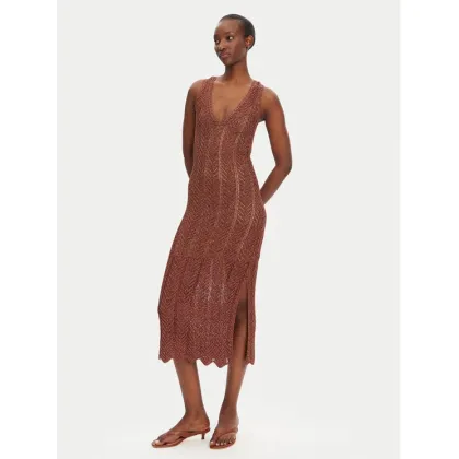 Zdjęcie TWINSET Sukienka dzianinowa 251TT319A Brązowy Slim Fit