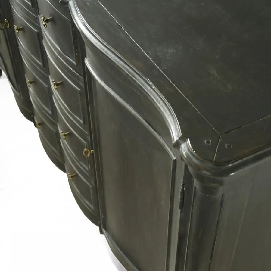 obrazek 5 Piękna komoda z dwoma drzwiami i czterema szufladami H.100xL.178xP.52 cm